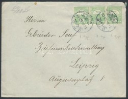 1917 3 X 5f Túlsúlyos Levélen Németországba 'KASSA' - Other & Unclassified