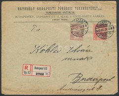 1900 6f (barnásolaj) + 10f Helyi Ajánlott Levélen - Other & Unclassified