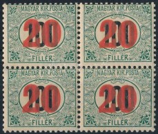 ** 1915 KisegítÅ‘ Portó 200f/100f Hibátlan 4-es Tömb (32.000) - Other & Unclassified