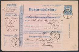 1877 5kr Díjjegyes Postautalvány 'RESICZA' (hajtott) - Other & Unclassified