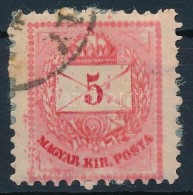 O 1881 Színesszámú 5kr Karcolt Lemez, Kopás, Után Metszés - Sonstige & Ohne Zuordnung