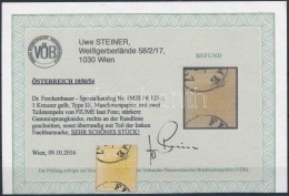 O 1850 1kr MP III. Sárga ,,FI(U)ME' Certificate: Steiner - Altri & Non Classificati