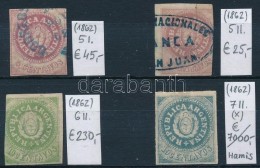 (*) O 1862 Mi 5 I-II, 6 II, 7 II (Mi EUR 300,-) - Sonstige & Ohne Zuordnung