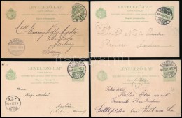 1900-1991 4 Db 5f Díjjegyes Nemzetközi LevelezÅ‘lap Külföldre Küldve - Sonstige & Ohne Zuordnung