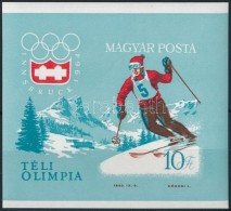 ** 1964 Téli Olimpia (II.) - Innsbruck Vágott Blokk (5.000) - Sonstige & Ohne Zuordnung