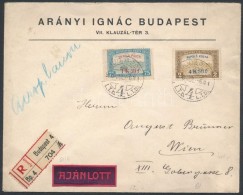 1918 RepülÅ‘ Posta Sor Ajánlott Levélen Bécsbe - Other & Unclassified