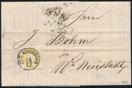 1861 2 Kr (regiszterhajtás) Levélen ,,UNG.ALTENBURG' - Other & Unclassified