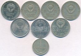 Szovjetunió 1964-1977. 1R (8x) T:1-,2
Soviet Union 1964-1977. 1 Rubles (8x) C:AU,XF - Non Classificati