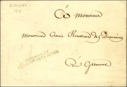 Franchise Bleue INTENDANT DE LA HTE / CATALOGNE Sur Lettre Avec Texte Daté De Girone 1811. - TB. - Autres & Non Classés
