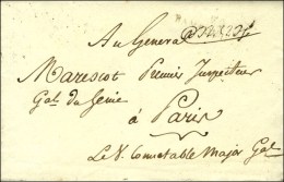 Franchise Manuscrite '' Le V Connétable Major Gal '' (Berthier) (S. N° 1758) Sur Lettre Avec Texte... - Autres & Non Classés