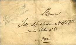 Franchise Bleue Service De Sar / Le Duc De Nemours (S. N° 4601) Sur Lettre Avec Texte Daté Des... - Autres & Non Classés