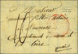 Càd Rouge BRIGADE FRANCAISE A ANCONE Sur Lettre Avec Texte Daté D'Ancone. 1835. - TB. - R. - Army Postmarks (before 1900)