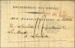 3e DIV / ARMEE DE L'OUEST Rouge Sur Lettre Avec Texte Daté De Fontenay Le Peuple (NR De Fontenay Le Comte).... - Marques D'armée (avant 1900)