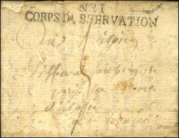 N° 1 / CORPS D'OBSERVATION Sur Lettre Avec Texte Daté De Gravina An 10. - SUP. - R. - Marques D'armée (avant 1900)
