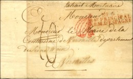 N° 6 / Bau PRINCIPAL / ARM. D'ESPAGNE Rouge Sur Lettre Avec Texte Daté De Salamanque 1810 Signé... - Army Postmarks (before 1900)