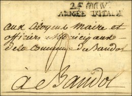 2e DIV / ARMEE D'ITALIE Sur Lettre Avec Texte Daté De Port La Montagne (NR De Toulon) An 2. - TB. - Army Postmarks (before 1900)