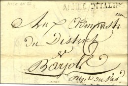 ARMEE D'ITALIE (53 Mm) Sur Lettre Avec Texte Daté De Nice An 3. - TB. - Army Postmarks (before 1900)