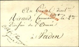 Bau Gl / ARM. D'HANOVRE Rouge Sur Lettre Avec Texte Et En-tête Imprimé Du Général... - Army Postmarks (before 1900)