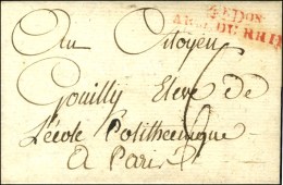 4e Don / ARM DU RHIN Rouge Sur Lettre Avec Texte Daté De Nordtigen An 8. - TB / SUP. - Army Postmarks (before 1900)