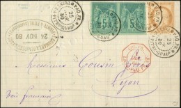 Càd PAQ. FR. / POINTE-A-PITRE-GUADE / CG N° 19 + 31 (paire) Sur Lettre Pour La France. Càd Octo... - Autres & Non Classés