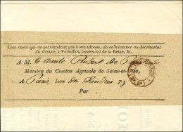 Cachet Provisoire évidé Brun-rouge VERSAILLES / (P.P.) Sur Imprimé Complet Sous Bande Pour... - Guerre De 1870