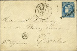 Griffe Linéaire MONTMORENCY / N° 46 (def) Càd T 17 MONTMORENCY (72) 2 AVRIL 71 Sur Lettre Pour... - Guerre De 1870