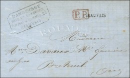 Griffe Linéaire BEAUVAIS + P.P. Sur Lettre Avec Texte Daté De Beauvais Le 25 Janvier 1871 Pour... - Guerre De 1870