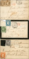 Trois Lettres De Paris Pour Mr Fortin Prisonnier De La Commune De Paris à L'Ile De Nou (Nouvelle... - War 1870