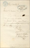 Cachet Bleu ORGANISATION / A.P. (Administration Des Postes) Sur Document De Paris Le 30 Mars 1871 Au Directeur Des... - War 1870