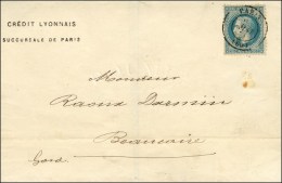 Càd T 15 PARIS (60) 27 MAI 71 / N° 29 Sur Lettre Pour Beaucaire. Au Verso, Càd Provisoire... - Guerre De 1870