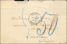 Lettre Non Affranchie De Paris Pour Lausanne (Suisse) Restée En Souffrance Et Réacheminée Au... - Guerre De 1870
