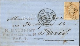 Etoile 4 / N° 28 Càd RUE D’ENGHIEN 21 MARS 71 Et Cachet Privé M. BAUGNIET / Rue Des Marais... - War 1870