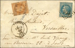 Lettre Affranchie D'Argenteuil Pour Monsieur Dujat, Bureau Restant à Versailles Pour Remettre à... - Guerre De 1870