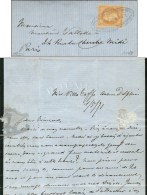 Lettre Non Affranchie Avec Texte Daté De Nice Le 1 Mai 1871, Adressée Sous Double Enveloppe à... - War 1870