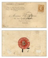 Ancre / N° 36 Càd PARIS / MONTMARTRE 21 MAI 71 Sur Enveloppe Spéciale De L'Agence Moreau (avec... - War 1870