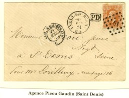PC 61 / Belgique 30c Càd BRUXELLES 20 MAI 71 Sur Lettre Adressée Au Représentant De L'agence... - War 1870