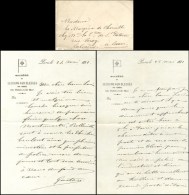 Lettre Avec Texte Daté De Paris Le 22 Mai 1871 Pour Caen Transmise En Franchise Par La Croix Rouge. Au... - Guerre De 1870