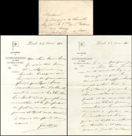 Lettre Avec Texte Daté De Paris Le 22 Mai 1871 Pour Caen Transmise En Franchise Par La Croix Rouge. Au... - War 1870