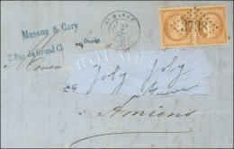 Lettre Avec Adresse Découpée Et Texte Daté De Paris Le 19 Mai 1871, Acheminée Par... - War 1870