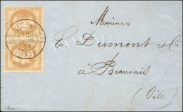 Lettre Avec Texte Daté De Paris Le 24 Avril 1871, Acheminée Par Passeur Privé Et Remise Au... - Guerre De 1870