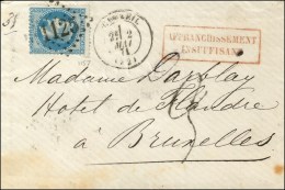 GC 1125 / N° 29 Càd T 17 CORBEIL (72) 2 MAI 71 Sur Lettre Insuffisamment Affranchie Pour Bruxelles Et... - War 1870