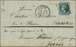 GC 4199 / N° 29 Càd T 17 VIENNE (37) 18 MAI 71 Sur Lettre Adressée à Monsieur Cartier... - War 1870