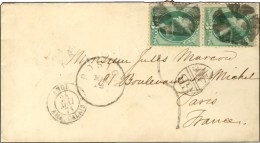 Lettre Insuffisamment Affranchie Des Etats-Unis Pour Paris. Càd BOSTON 12 MAI 71 / TP US 3 C. (2) Marque... - Guerre De 1870