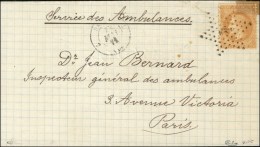 Etoile 4 / N° 28 Càd De Rayon 7 PARIS 7 (60) 13 MAI 71 Sur Lettre Locale. Au Recto, Mention '' Service... - Guerre De 1870