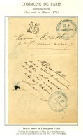 Cachet Administratif Bleu Xeme ARRONDt (PARIS) / RF / COMMISSAIRE / DE / POLICE / QUARTIER ST VINCENT DE PAUL. Taxe... - Guerre De 1870