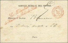 Càd Rouge DIRECTION DES POSTES / SEINE 5 MAI 71 Sur Lettre En Franchise '' Le Directeur / Du Service Des... - Guerre De 1870