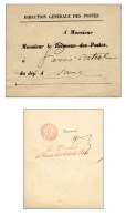 Lettre Officielle De La Direction Générale Des Postes Avec Texte Daté De Paris Le 19 Mai 1871.... - War 1870