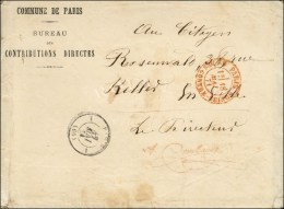 Càd De Rayon 1 PARIS 1 (60) 10 MAI 71 Sur Lettre En Franchise Du Bureau Des Contributions Directes Pour... - War 1870