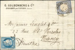 Càd ZABERN IM ELSASS / TP All. 2 Groschen Sur Lettre Pour Nancy. Taxe 25 DT / N° 60. Rare... - Briefe U. Dokumente