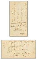 Papillon De Metz Avec Texte Daté '' Au Camp Sous Metz 29 Sept. 1870 '' Pour Tlemcen. Première... - Guerre De 1870